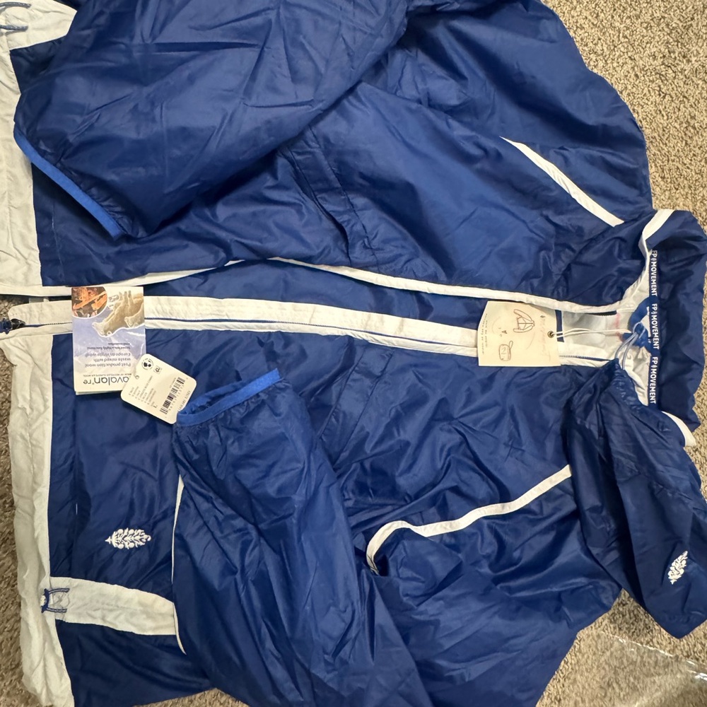 FP Movement by Free People Blue Bomber Jacket large!!!!